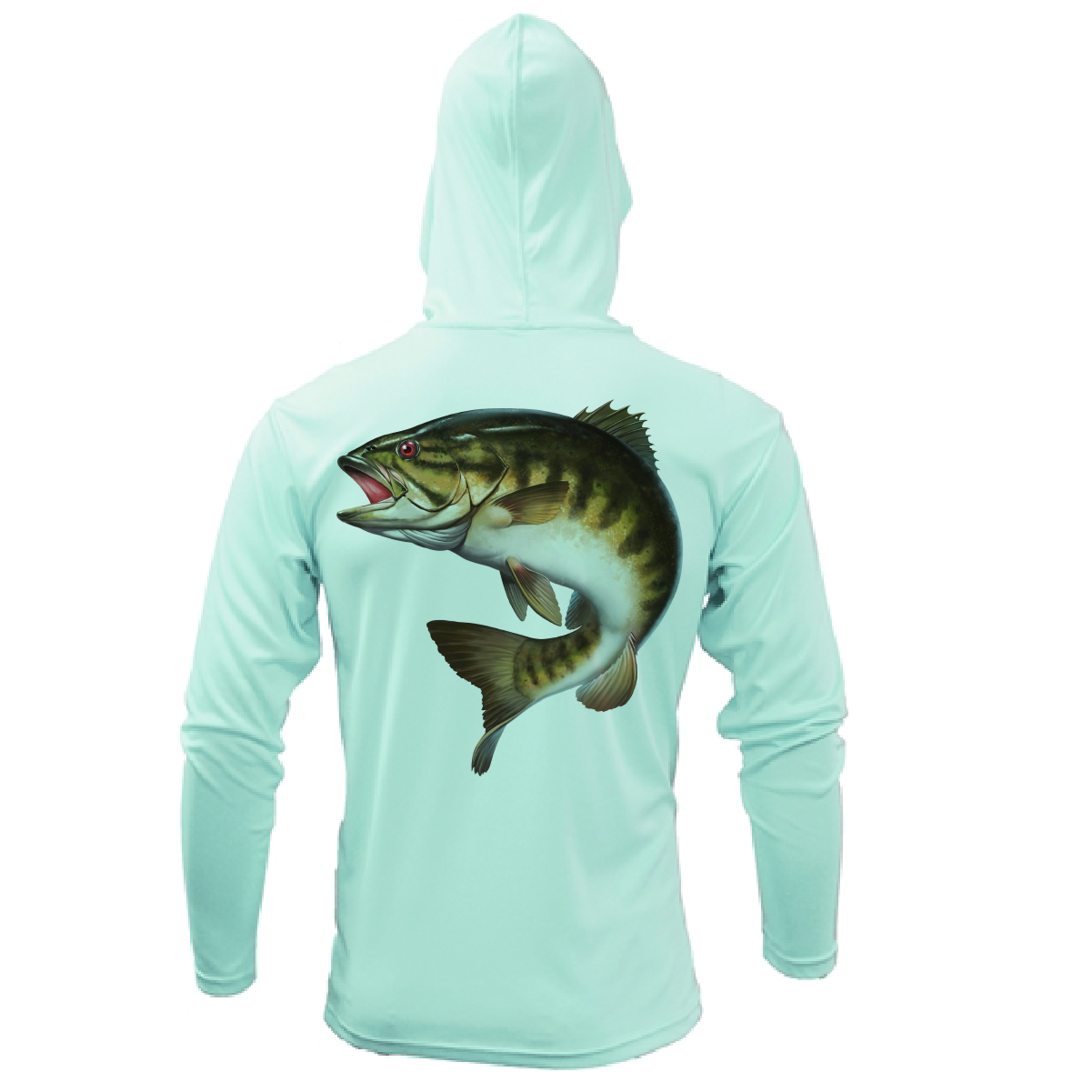 Saltwater Born Michigan Freshwater Born Smallmouth Bass Men's Long Sleeve UPF 50+ Dry-Fit Hoodie