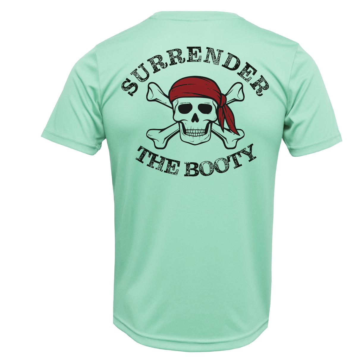 Saltwater Born DFW, TX Freshwater Born "Surrender The Booty" Men's Short Sleeve UPF 50+ Dry-Fit Shirt
