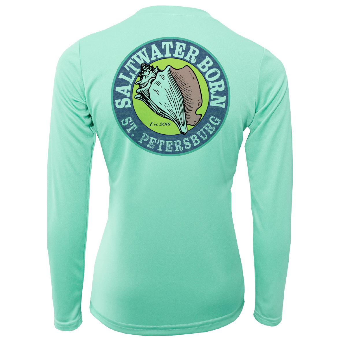 Saltwater Born St. Petersburg, Florida Girl Women's Long Sleeve UPF 50+ Dry-Fit Shirt