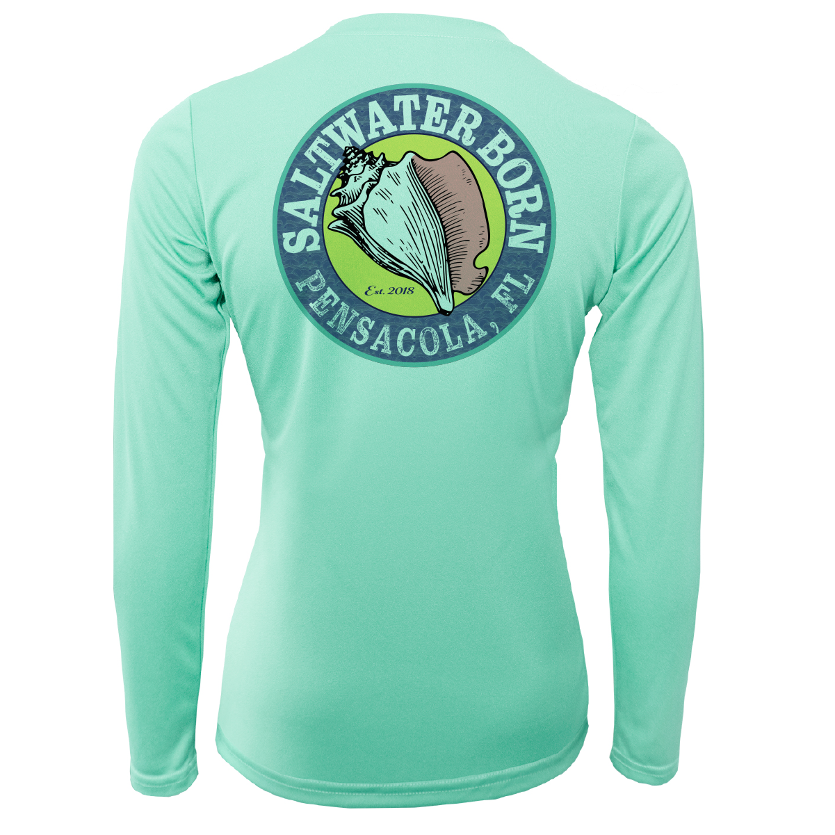 Saltwater Born Pensacola, FL "Saltwater Hair Don't Care" Long Sleeve UPF 50+ Dry-Fit Shirt