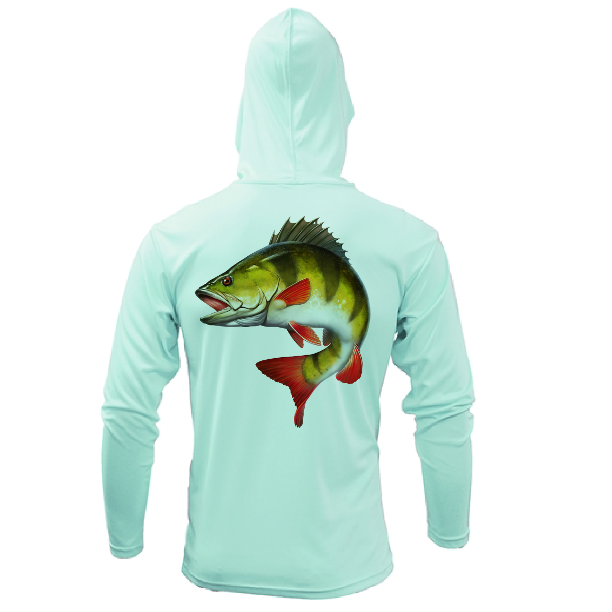 Saltwater Born Michigan Freshwater Born Perch Men's Long Sleeve UPF 50+ Dry-Fit Hoodie