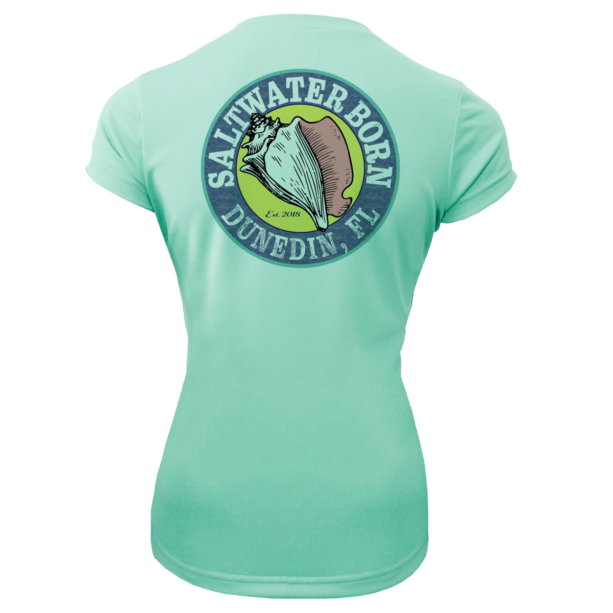 Saltwater Born Dunedin Florida Girl Women's Short Sleeve UPF 50+ Dry-Fit Shirt