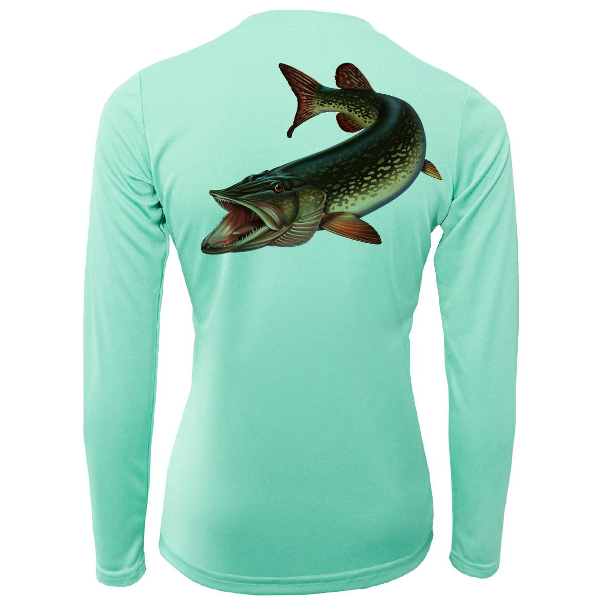 Saltwater Born Michigan Freshwater Born Pike Women's Long Sleeve UPF 50+ Dry-Fit Shirt