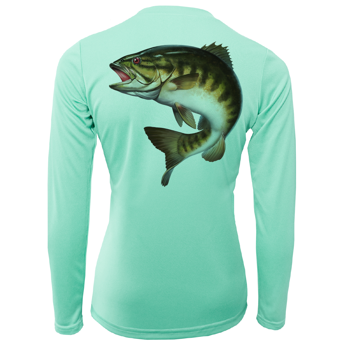 Saltwater Born Michigan Freshwater Born Smallmouth Bass Women's Long Sleeve UPF 50+ Dry-Fit Shirt