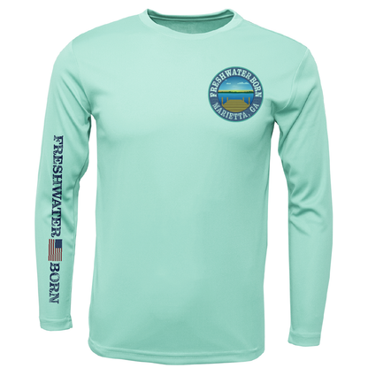 Saltwater Born Marietta, GA Freshwater Born Kraken Men's Long Sleeve UPF 50+ Dry-Fit Shirt