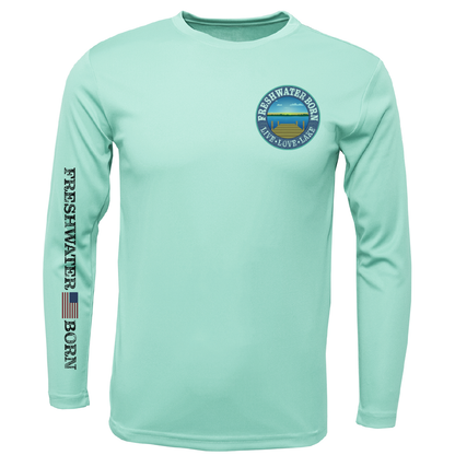 Saltwater Born Freshwater Born "Live Love Lake" Surrender the Booty Men's Long Sleeve UPF 50+ Dry-Fit Shirt