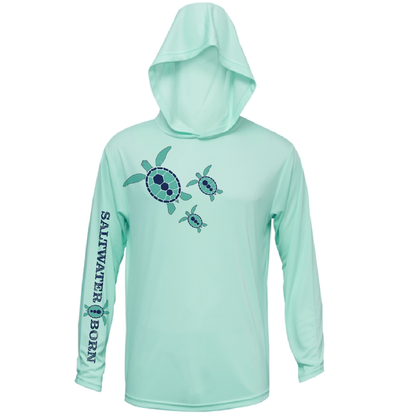 Saltwater Born Baby Turtles Long Sleeve UPF 50+ Dry-Fit Hoodie