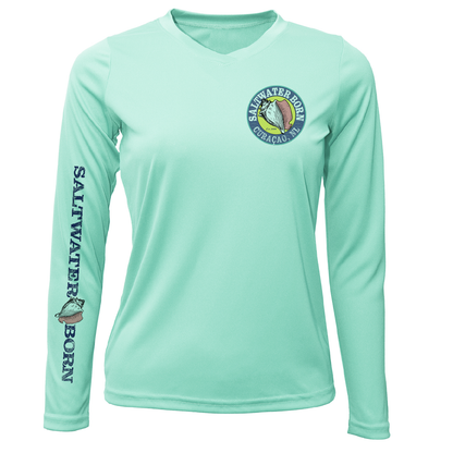 Saltwater Born Curaçao, Netherlands Kraken Women's Long Sleeve UPF 50+ Dry-Fit Shirt