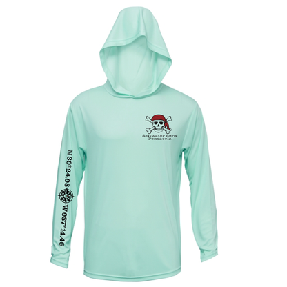 Saltwater Born Pensacola, FL "All for Rum and Rum for All" Long Sleeve UPF 50+ Dry-Fit Hoodie