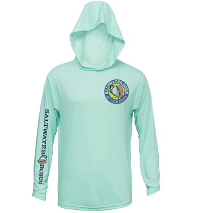 Saltwater Born St. Pete Beach, FL Blue Marlin Long Sleeve UPF 50+ Dry-Fit Hoodie