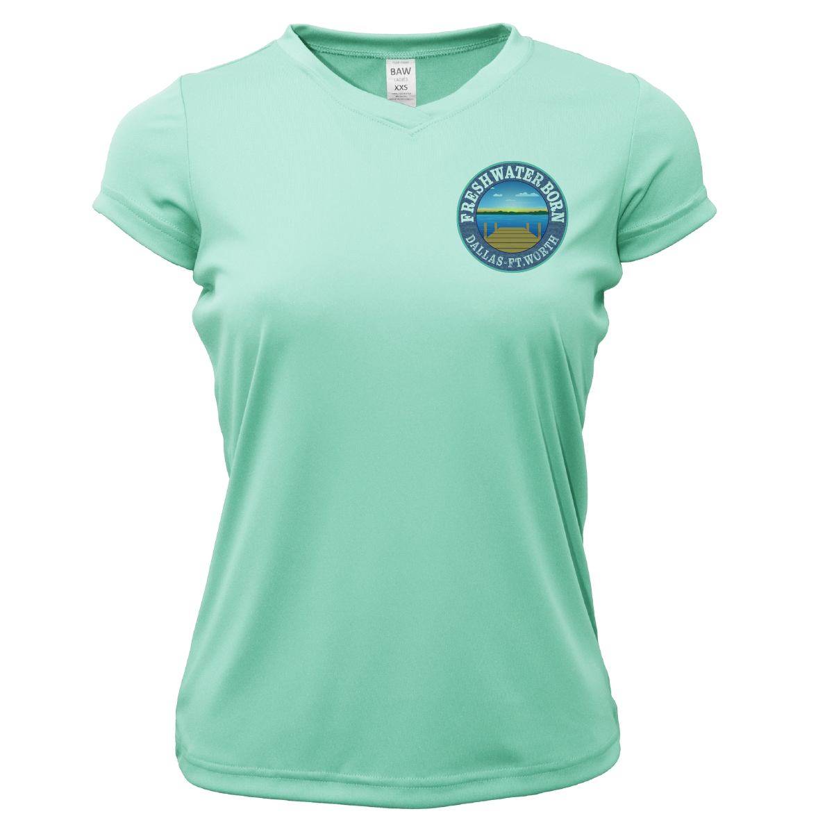 Saltwater Born DFW, TX Freshwater Born "All For Rum and Rum For All" Women's Short Sleeve UPF 50+ Dry-Fit Shirt