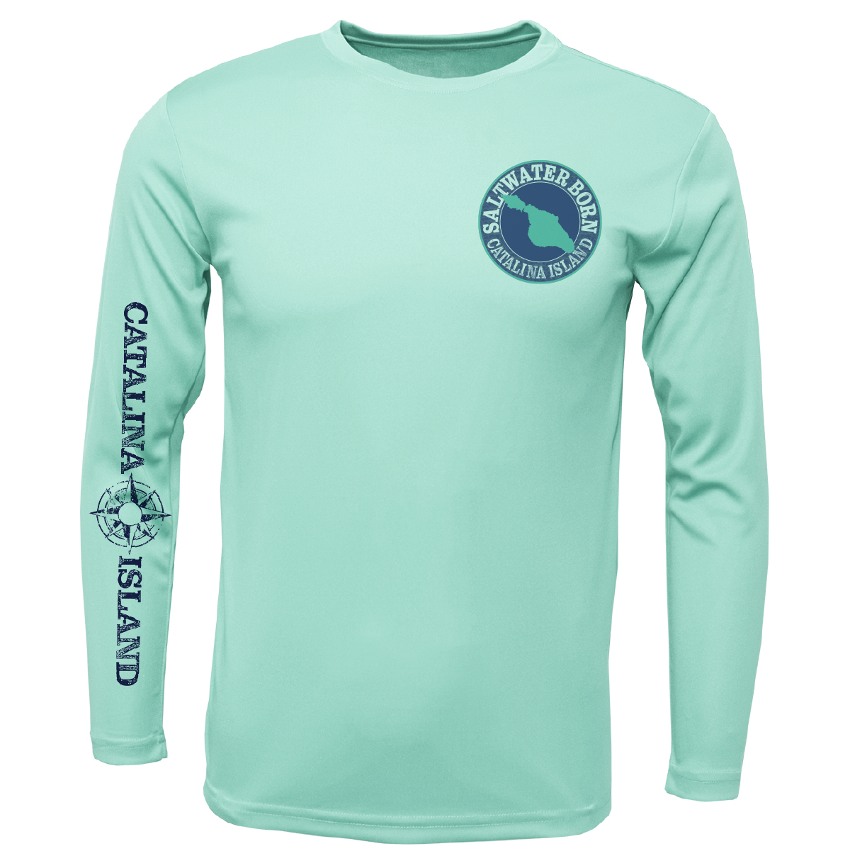 Saltwater Born Catalina Island, CA Kraken Boy's Long Sleeve UPF 50+ Dry-Fit Shirt