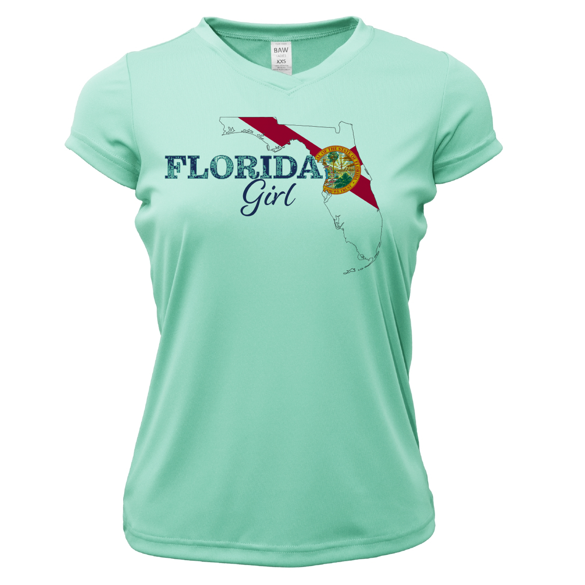 Saltwater Born Dunedin Florida Girl Women's Short Sleeve UPF 50+ Dry-Fit Shirt