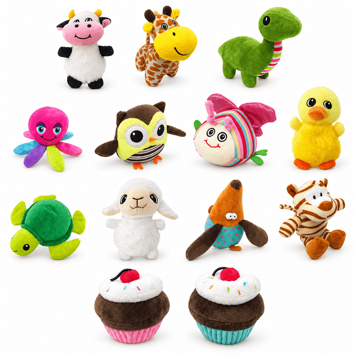 Dogline 6" Mini Animal Dog Toy Collection