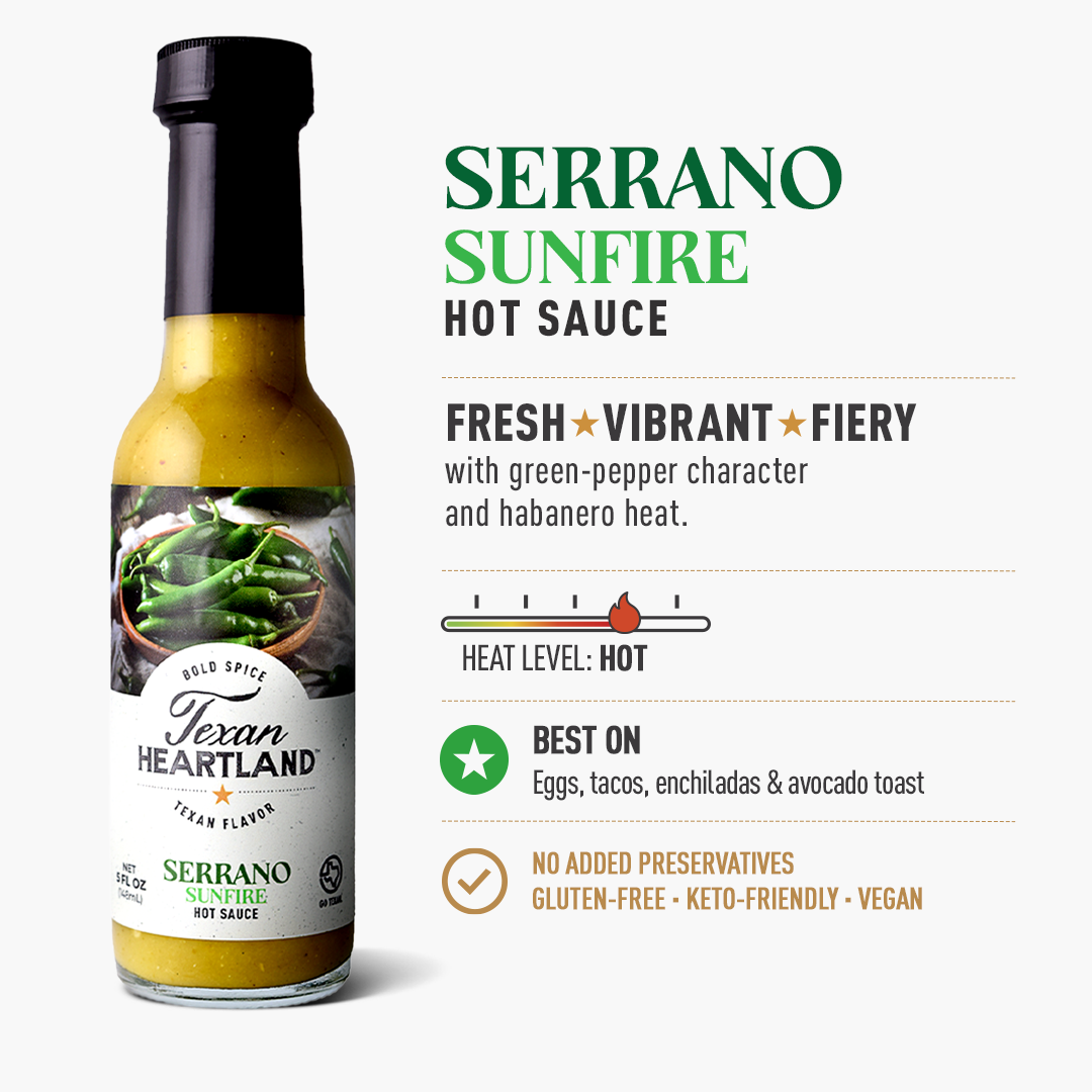 Texan Heartland Serrano Sunfire Hot Sauce