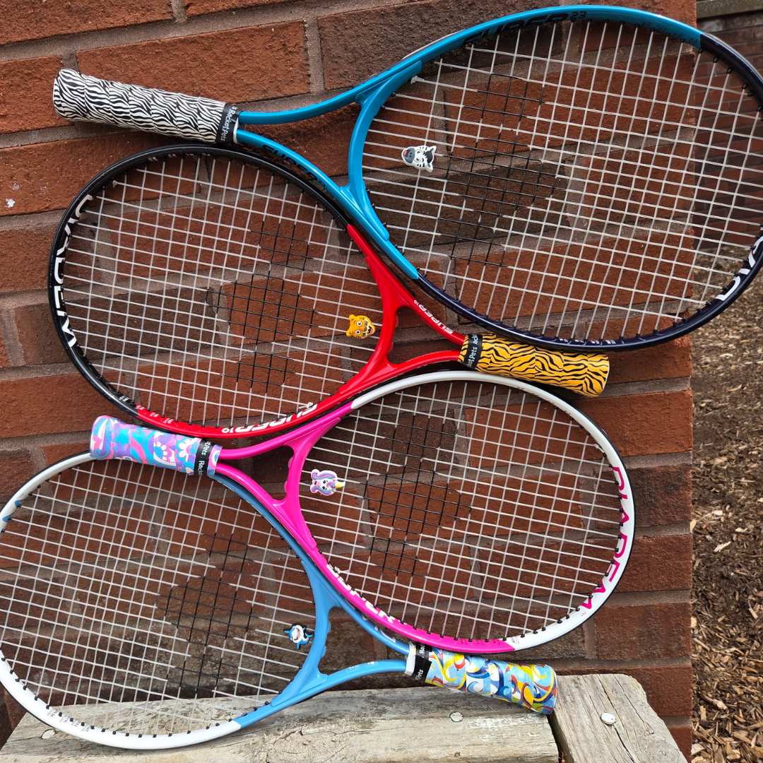 Racket Pets Shark Tennis Overgrip Tape and Matching Shock Absorbing Dampener for Tennis Racket