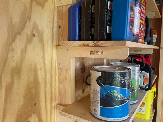 HangThis Up Shelf Brackets | Shed Shelving for Sheds
