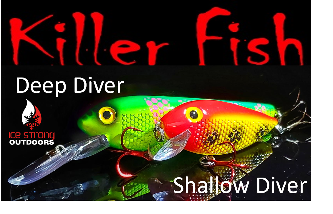 Ice Strong Outdoors - Killer Fish - Rattling Shallow Diver UV - NEW 2026 Colors Just Released!