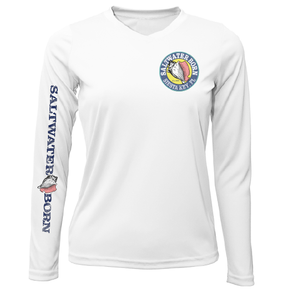 Saltwater Born Siesta Key "The Beach Gives me Porpoise" Women's Long Sleeve UPF 50+ Dry-Fit Shirt