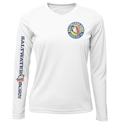 Saltwater Born Siesta Key "The Beach Gives me Porpoise" Women's Long Sleeve UPF 50+ Dry-Fit Shirt