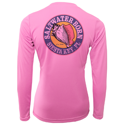 Saltwater Born Siesta Key Florida Girl Long Sleeve UPF 50+ Dry-Fit Shirt