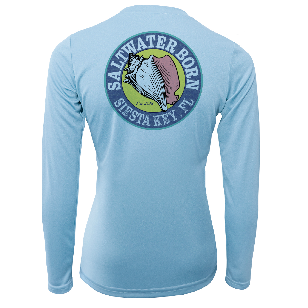 Saltwater Born Siesta Key Horseshoe Crab Women's Long Sleeve UPF 50+ Dry-Fit Shirt