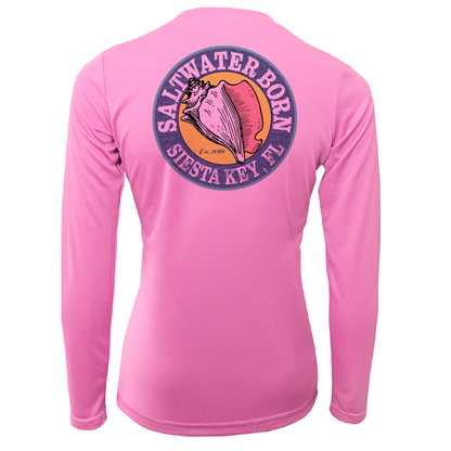 Saltwater Born Siesta Key Horseshoe Crab Women's Long Sleeve UPF 50+ Dry-Fit Shirt