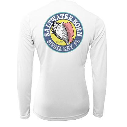 Saltwater Born Siesta Key Horseshoe Crab Women's Long Sleeve UPF 50+ Dry-Fit Shirt