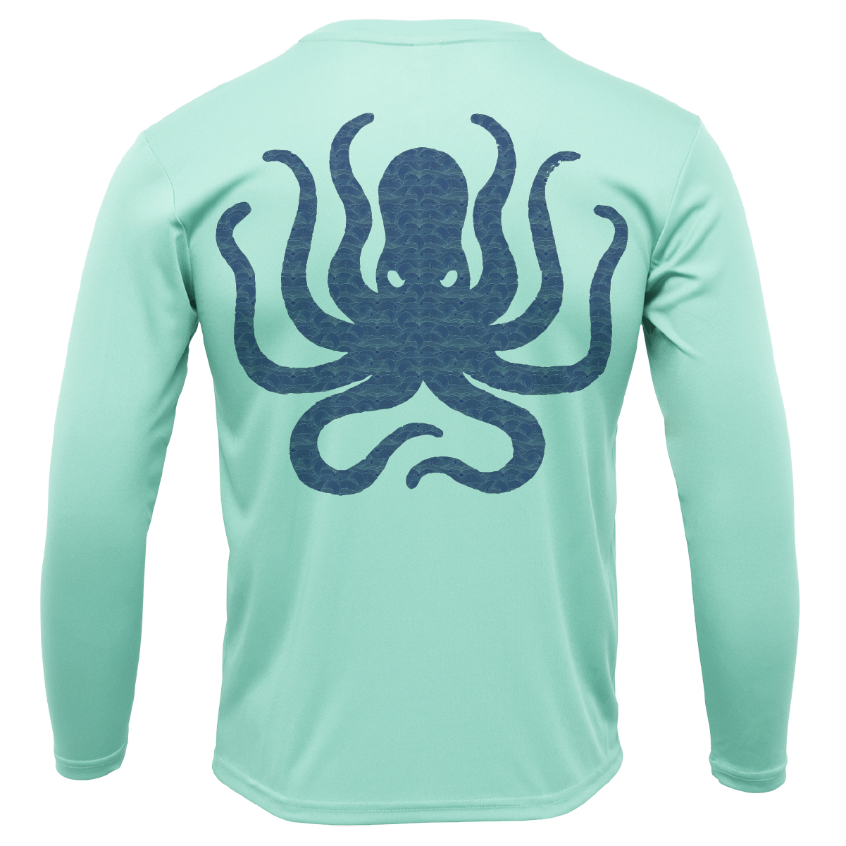 Saltwater Born DFW, TX Freshwater Born Kraken Men's Long Sleeve UPF 50+ Dry-Fit Shirt