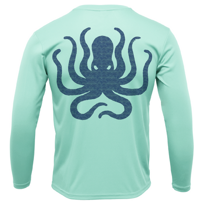 Saltwater Born DFW, TX Freshwater Born Kraken Men's Long Sleeve UPF 50+ Dry-Fit Shirt