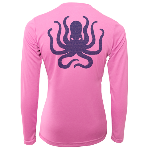 Saltwater Born Siesta Key Kraken Women's Long Sleeve UPF 50+ Dry-Fit Shirt