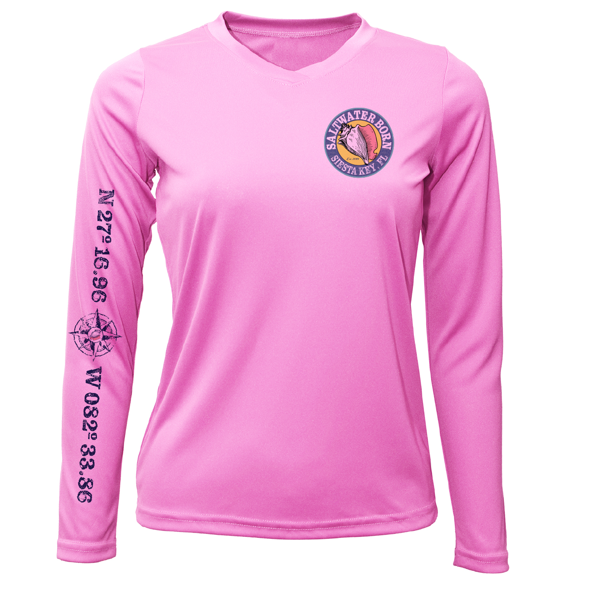 Saltwater Born Siesta Key "Surrender The Booty" Women's Long Sleeve UPF 50+ Dry-Fit Shirt