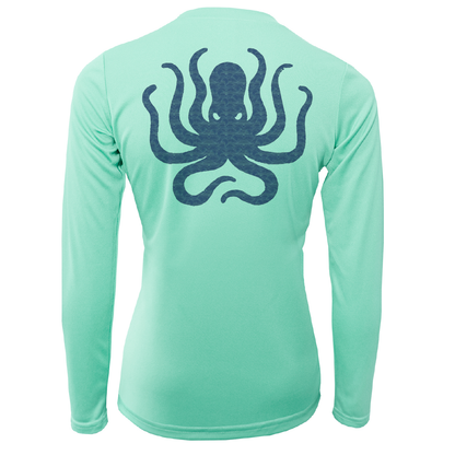 Saltwater Born Texas Freshwater Born Kraken Women's Long Sleeve UPF 50+ Dry-Fit Shirt