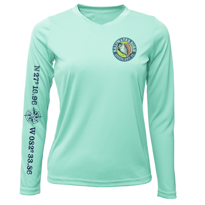 Saltwater Born Siesta Key Kraken Women's Long Sleeve UPF 50+ Dry-Fit Shirt