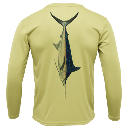 Saltwater Born Catalina Island Blue Marlin Long Sleeve UPF 50+ Dry-Fit Shirt