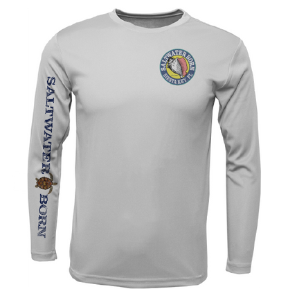 Siesta Key, FL Realistic Turtle Long Sleeve UPF 50+ Dry-Fit Shirt
