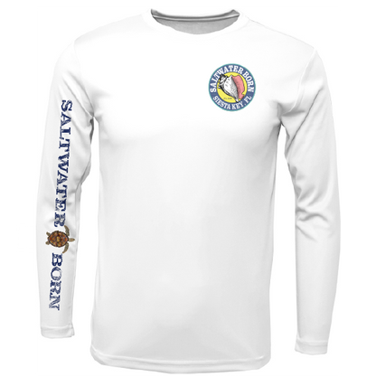 Siesta Key, FL Realistic Turtle Long Sleeve UPF 50+ Dry-Fit Shirt