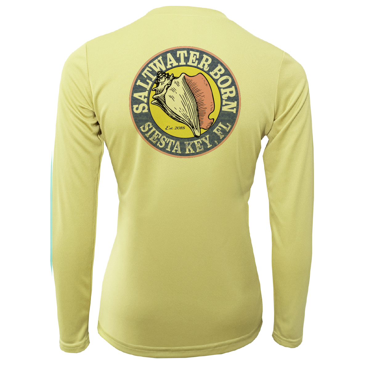 Saltwater Born Siesta Key "Saltwater Hair...Don't Care" Long Sleeve UPF 50+ Dry-Fit Shirt