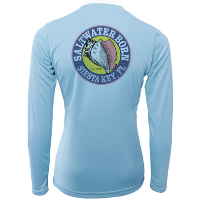 Saltwater Born Siesta Key "Saltwater Hair...Don't Care" Long Sleeve UPF 50+ Dry-Fit Shirt