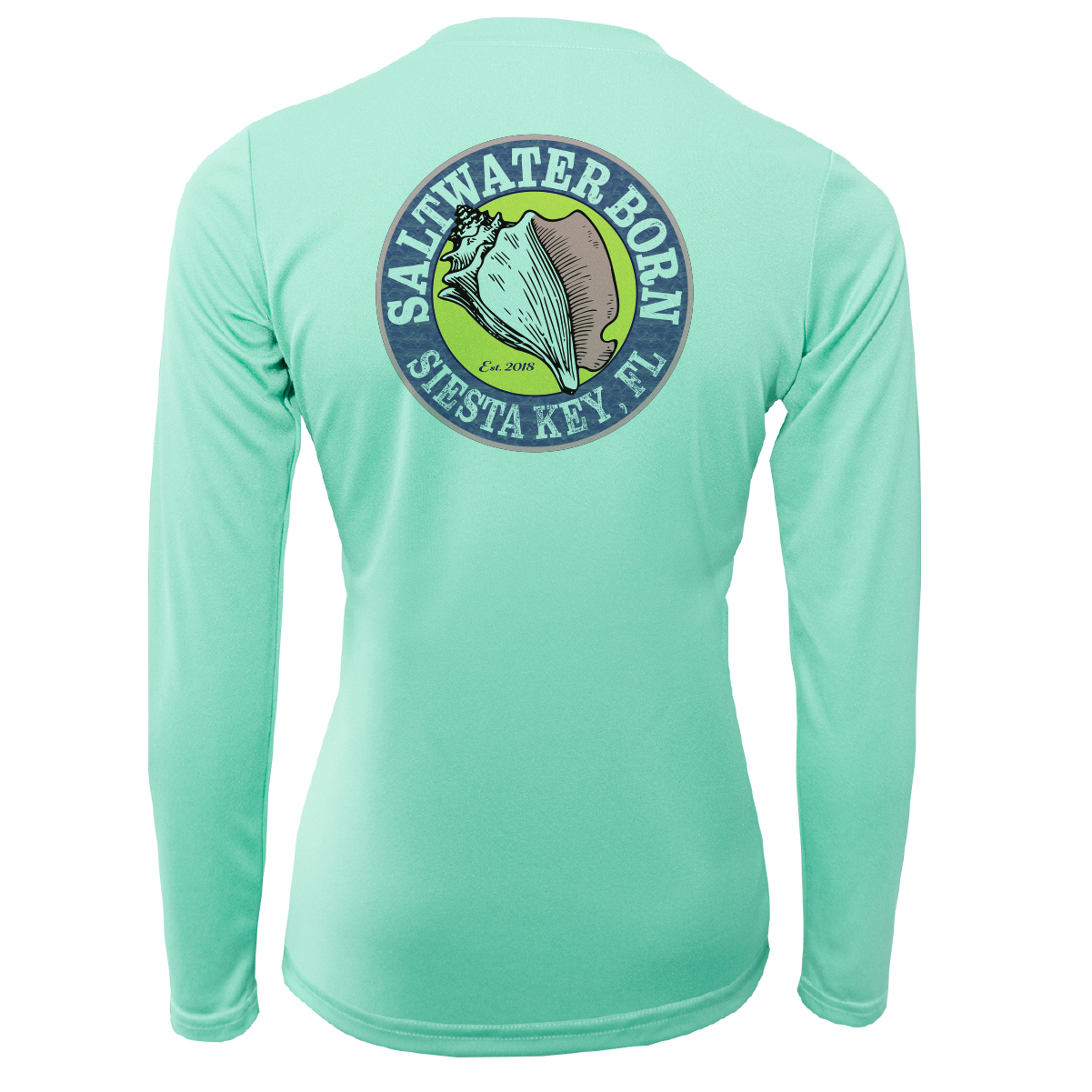 Saltwater Born Siesta Key "Saltwater Hair...Don't Care" Long Sleeve UPF 50+ Dry-Fit Shirt