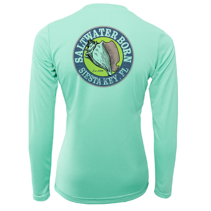 Saltwater Born Siesta Key "Saltwater Hair...Don't Care" Long Sleeve UPF 50+ Dry-Fit Shirt