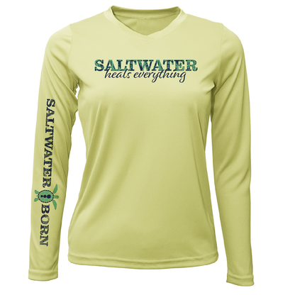 Saltwater Born Siesta Key "Saltwater Heals Everything" Long Sleeve UPF 50+ Dry-Fit Shirt