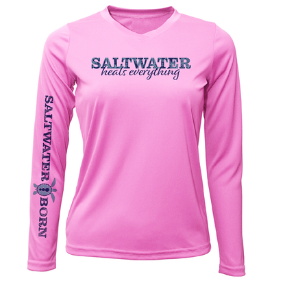 Saltwater Born Siesta Key "Saltwater Heals Everything" Long Sleeve UPF 50+ Dry-Fit Shirt