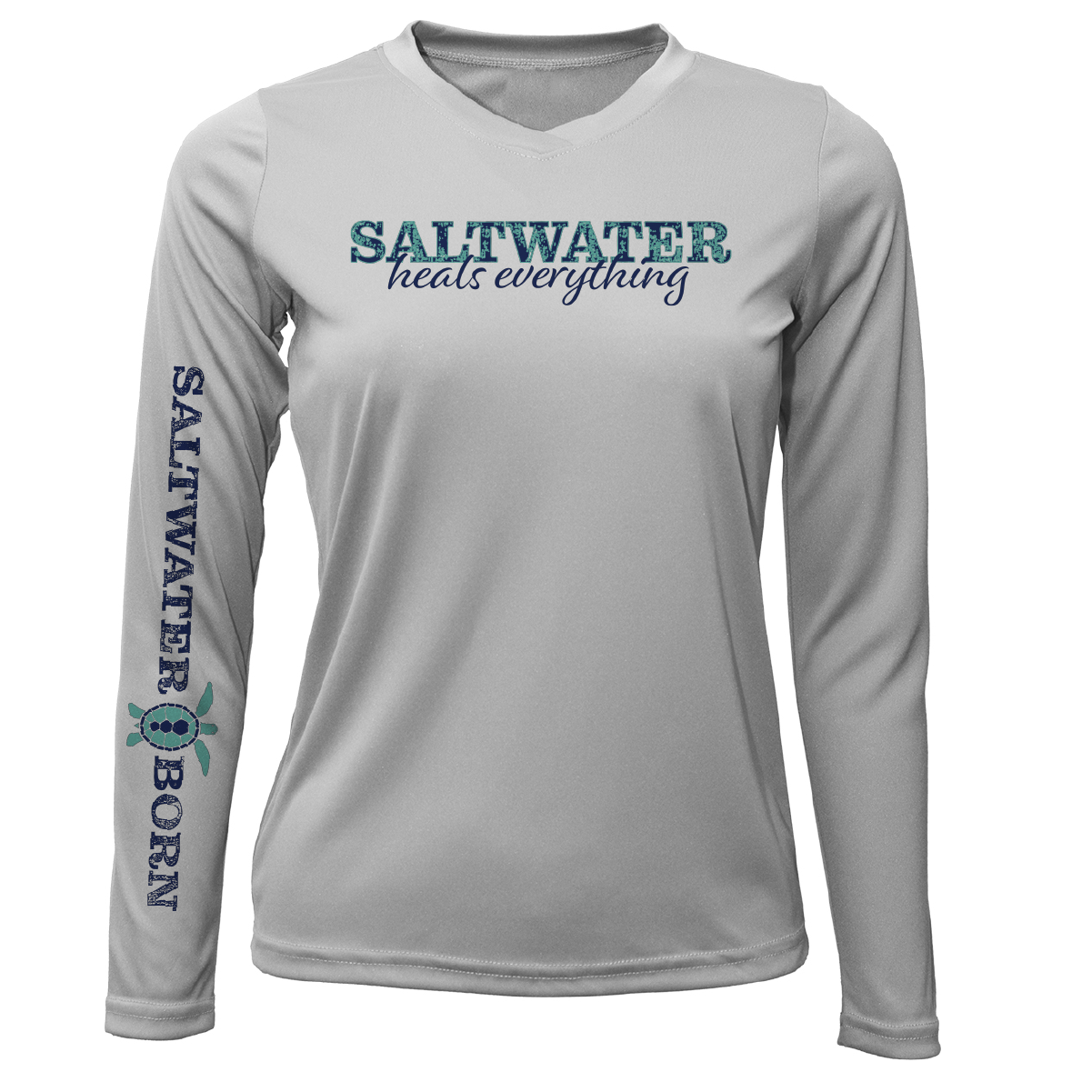 Saltwater Born Siesta Key "Saltwater Heals Everything" Long Sleeve UPF 50+ Dry-Fit Shirt