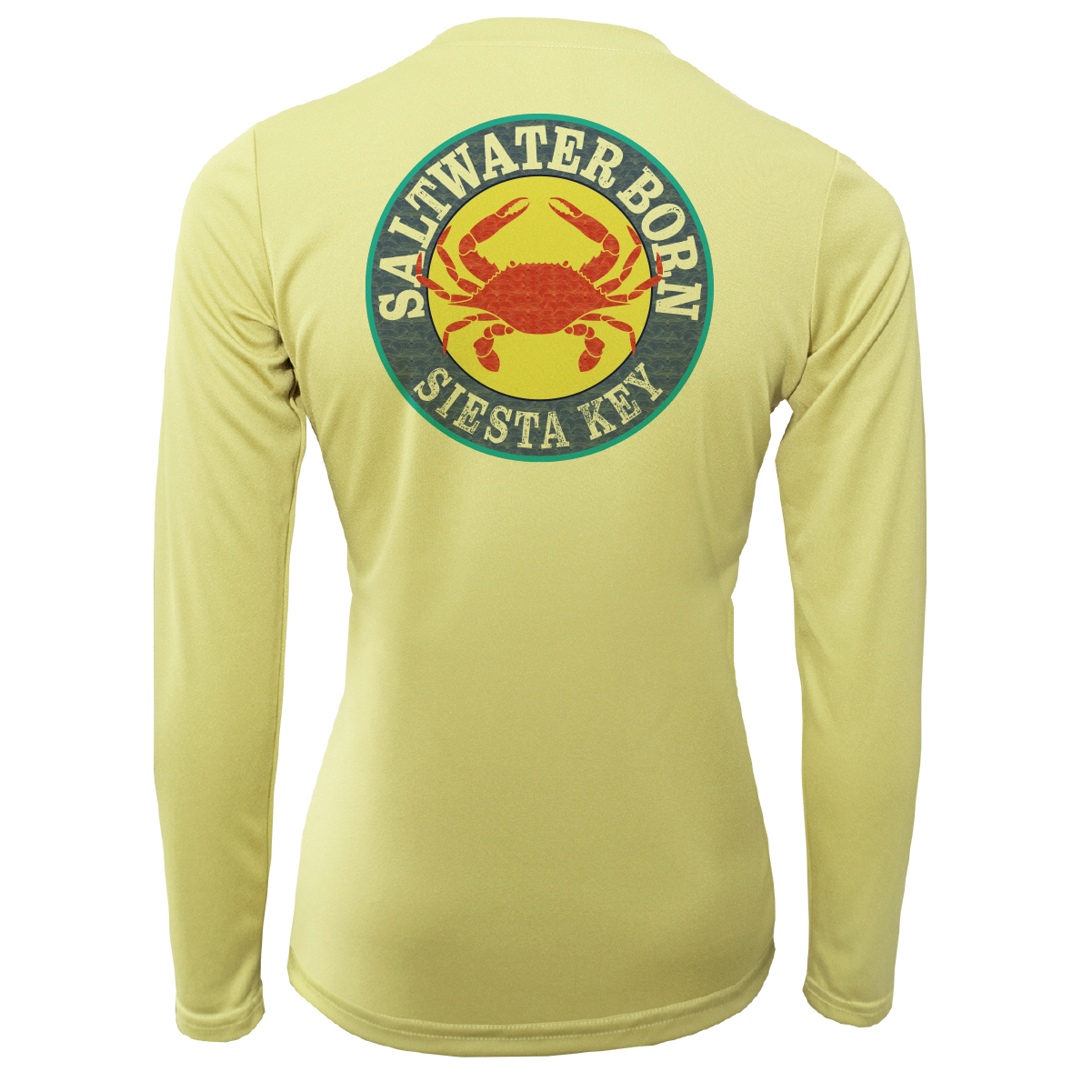 Saltwater Born Siesta Key Steamed Crab Women's Long Sleeve UPF 50+ Dry-Fit Shirt