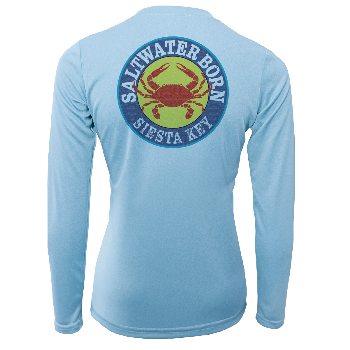 Saltwater Born Siesta Key Steamed Crab Women's Long Sleeve UPF 50+ Dry-Fit Shirt