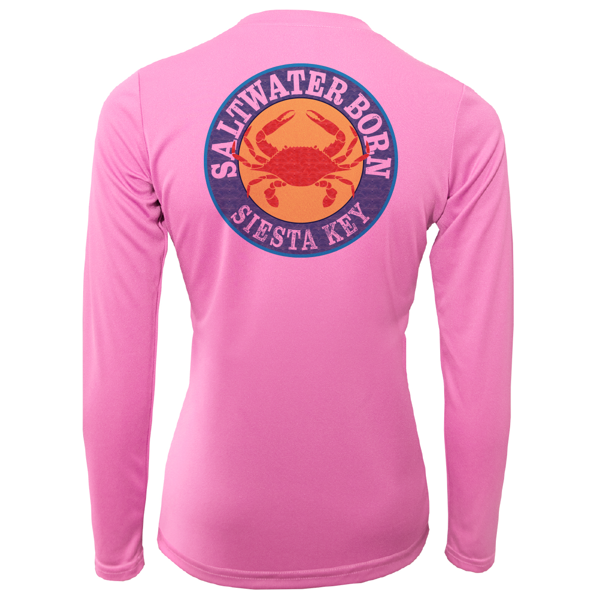 Saltwater Born Siesta Key Steamed Crab Women's Long Sleeve UPF 50+ Dry-Fit Shirt