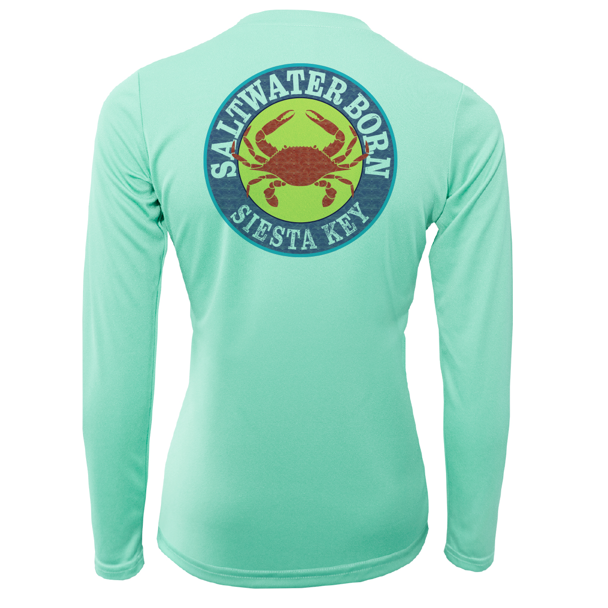 Saltwater Born Siesta Key Steamed Crab Women's Long Sleeve UPF 50+ Dry-Fit Shirt