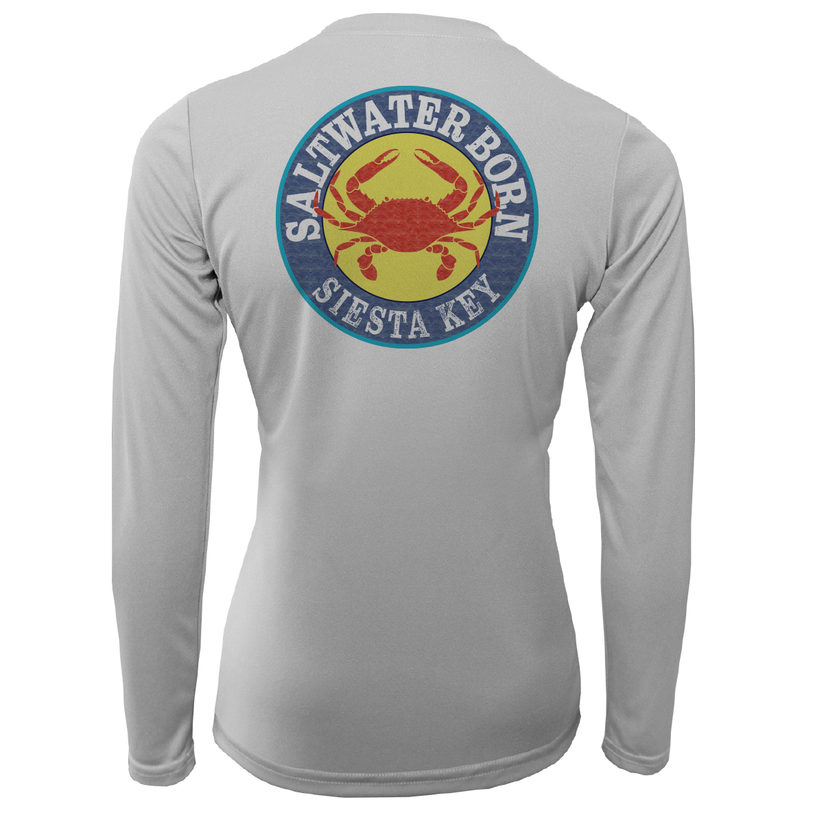 Saltwater Born Siesta Key Steamed Crab Women's Long Sleeve UPF 50+ Dry-Fit Shirt