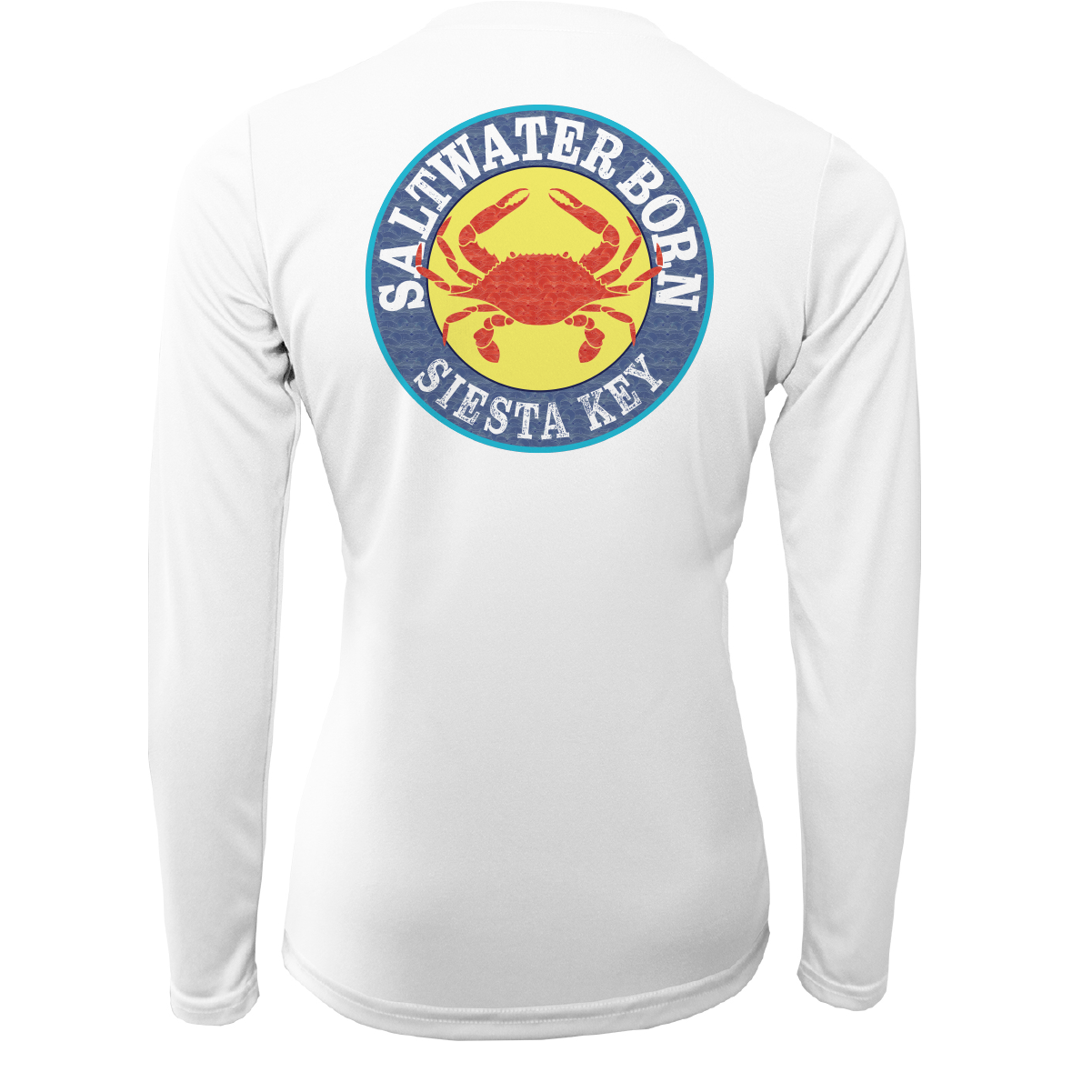 Saltwater Born Siesta Key Steamed Crab Women's Long Sleeve UPF 50+ Dry-Fit Shirt